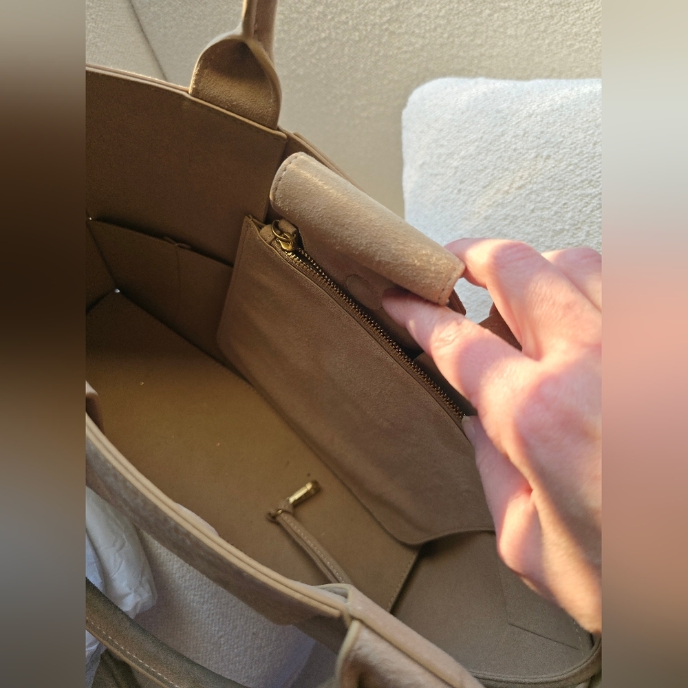 McLaughlin, Tessare Suede Handbag, Sand - Picture 13 of 16